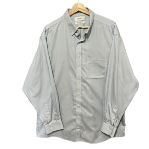 Cremieux Pima‎ Cotton Striped Button Down Non Iron Dress Shirt 17 1/2 35